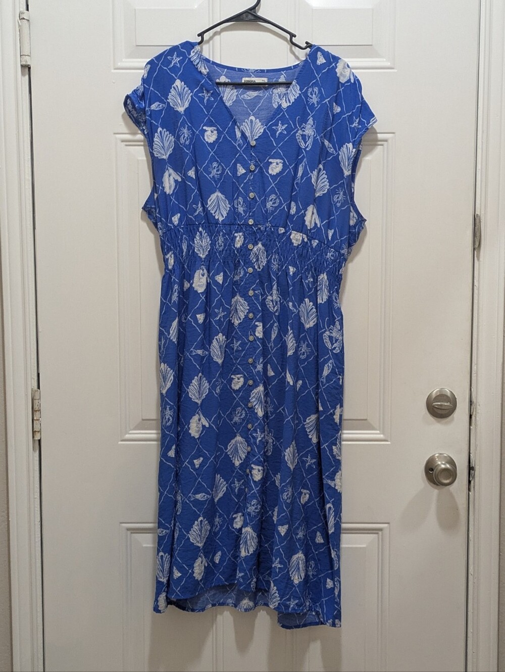 Blue Seashell & Lobster Summer Dress